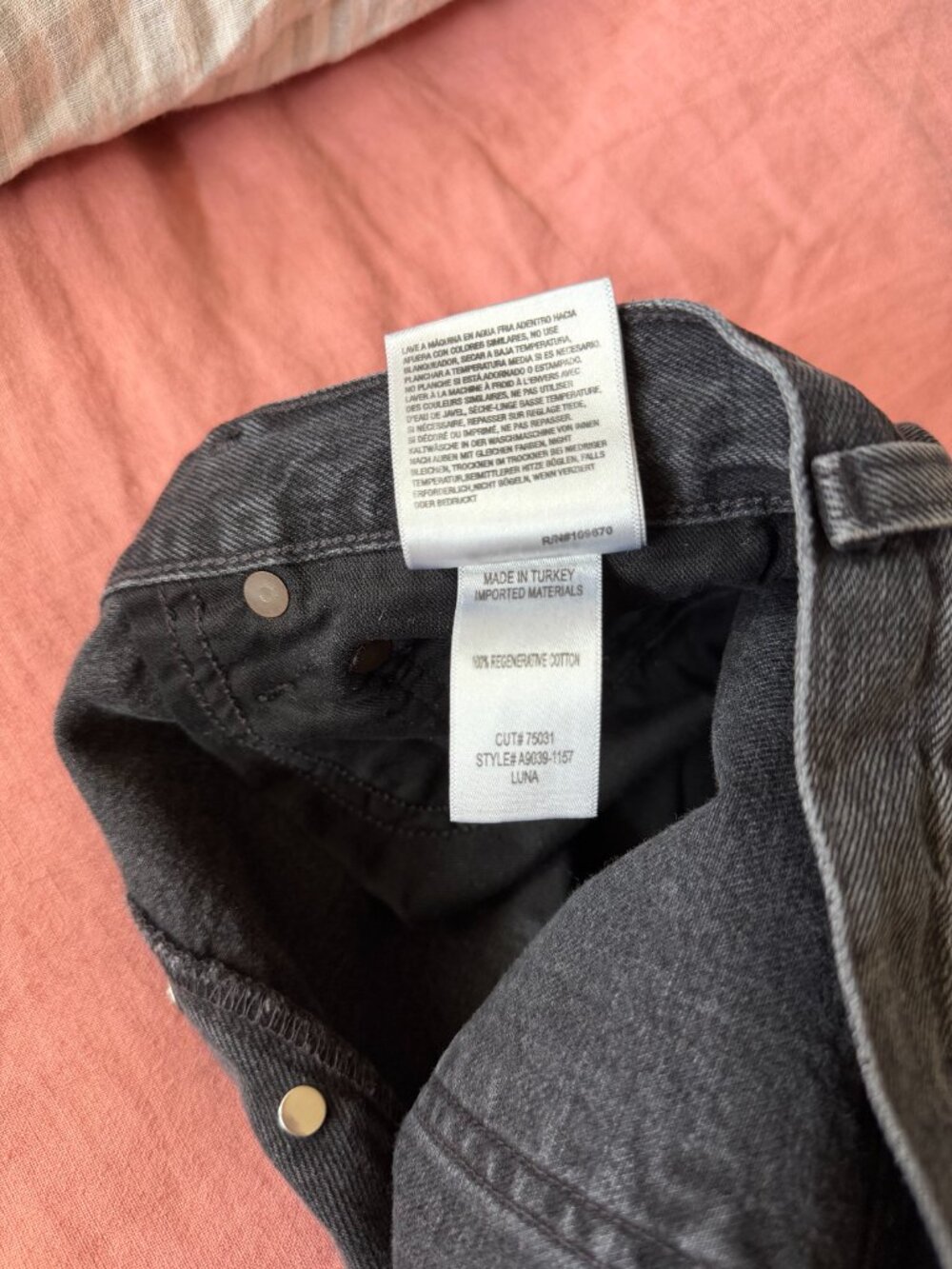 AGolde Jean - Luna - Size 27 - Black - Picture 7 of 7